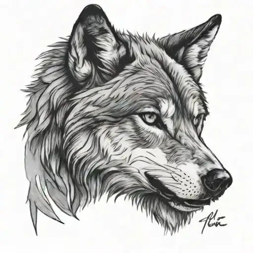 Written Wolf On The Wrist