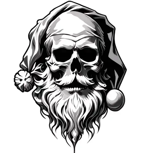 Male Tattoo Of Santa Death