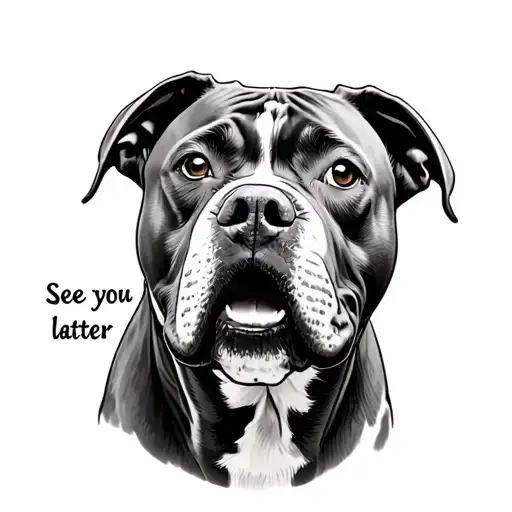 Pitbull Memorial Piece See You Later