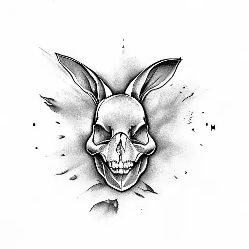Rabbit And Human Skull