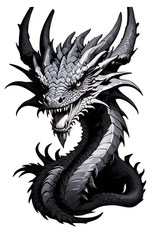 Gothic Dragon Showing Teeth