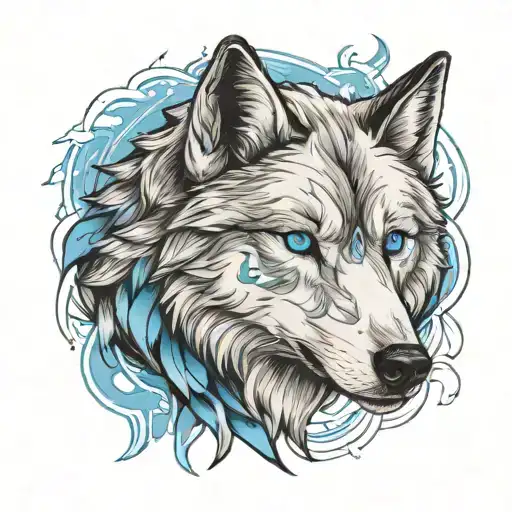 Wolf With Light-blue Eye