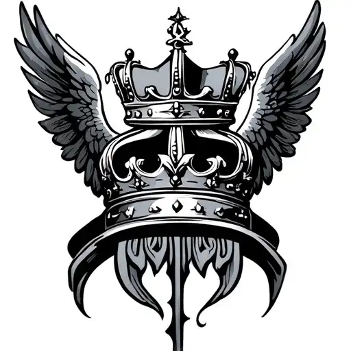 Kings Crown With Angel Wings