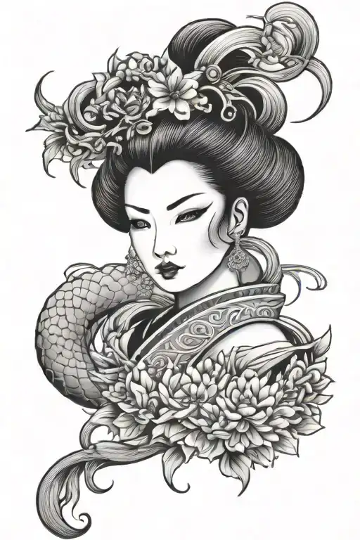 Scorpio Leo Geisha Face Straight