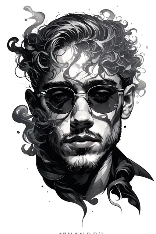 Brandon In Pretty Writing With Smoke