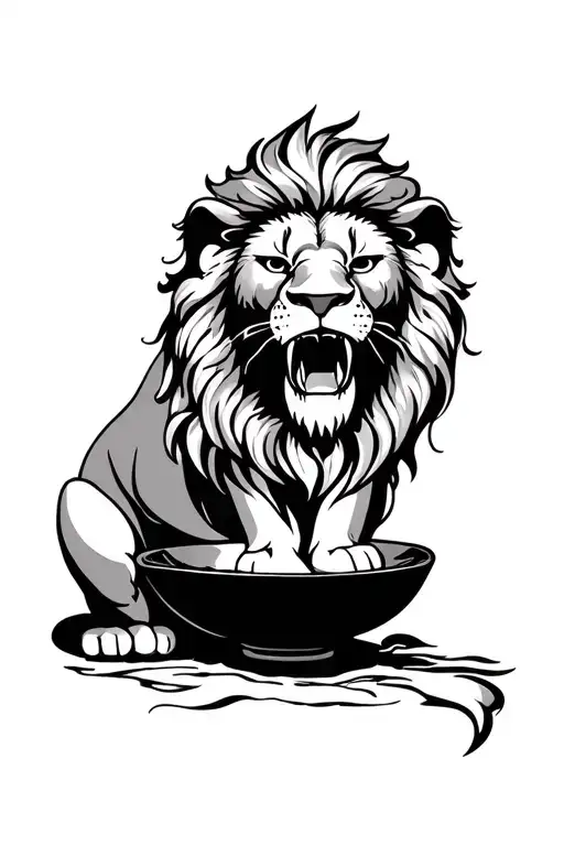 Crying A Bowl And Lion