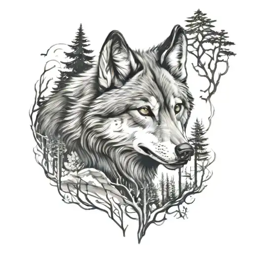 Wald Wolf Weg