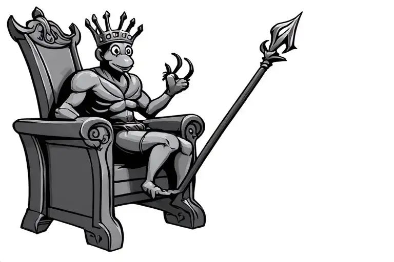 Cartoonish Ant King Sitting On A Throne With A Scepter Symbolizing Your Empire
