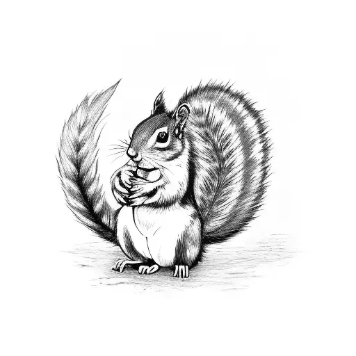 Squirrel With Scottish Nature