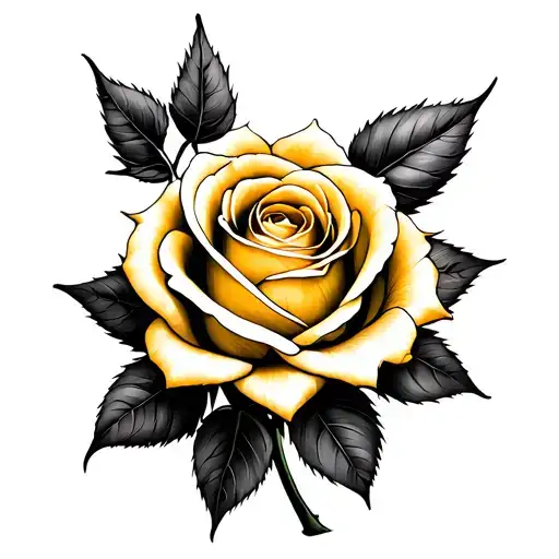 Yellow Rose Memorial Tattoo For Grandma