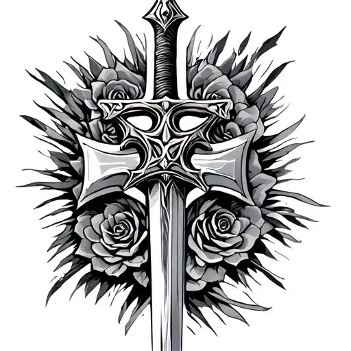 Cross Made With Sword