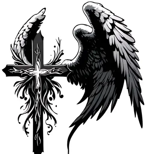 Cristian Cross Angel Wings