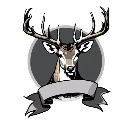 Deer With Banner Wrapped