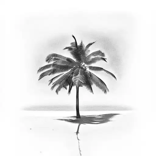 Palm Tree And Beach Chair