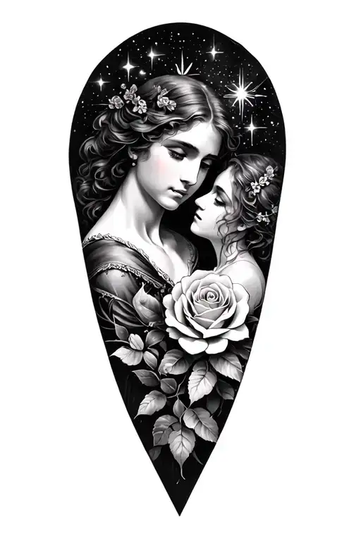Romeo And Juliet Rose Celestial Themed