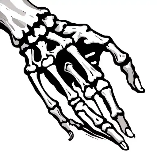 Skeleton Hand Tattoo With A Door In It