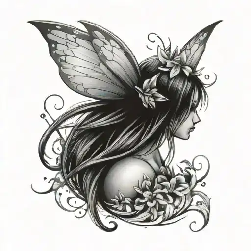 Floating Fairy Facing Back