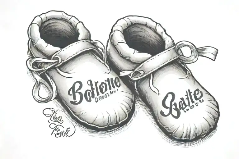 Baby Feet Print With Date Of Birth And Name Written