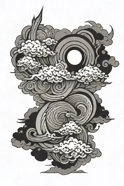 Rayos Y Humo Akatsuki Cloud Patterns Antebrazo