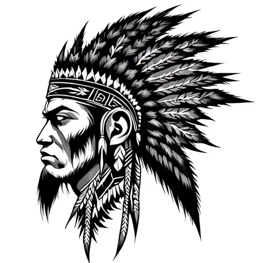 Mohawk Tribe Style Black