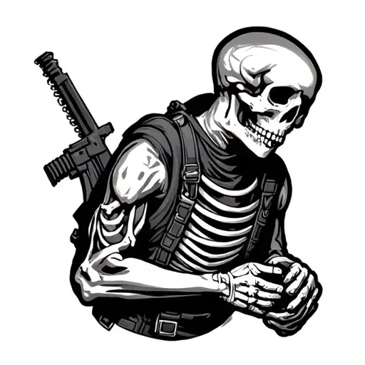 Combat Medic Skeleton Holding