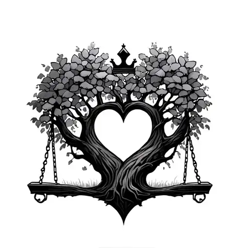 Heart Tree Swing Crown Made
