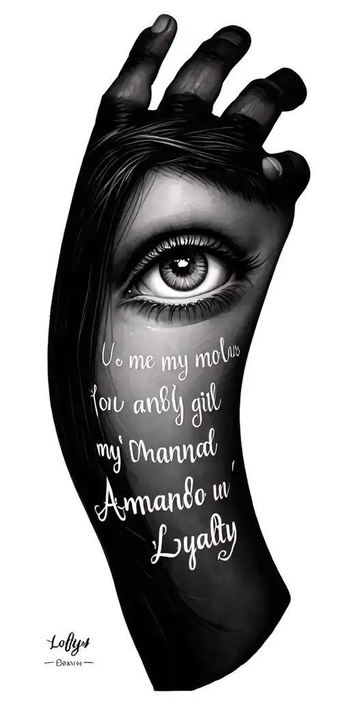 Loyalty And My Girl Name Amanda Written With A Eye And Bible Verse