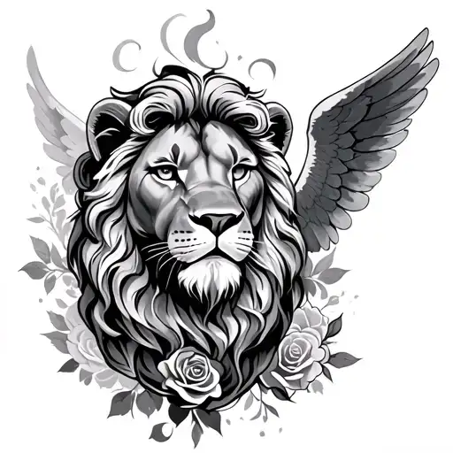 Rose Lion Angel