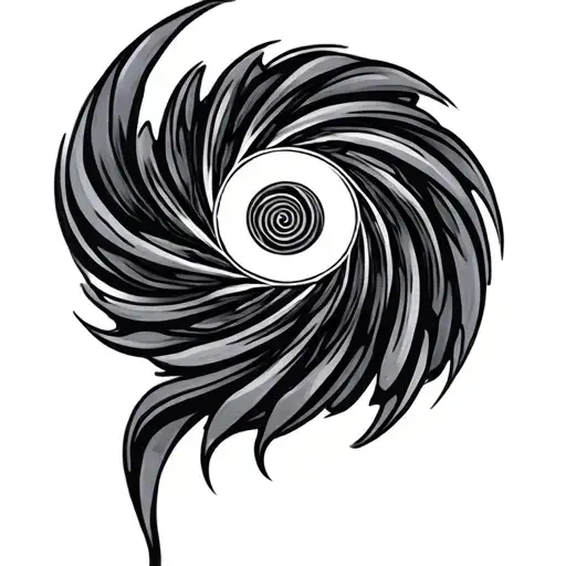 Spiral With Vertical Line