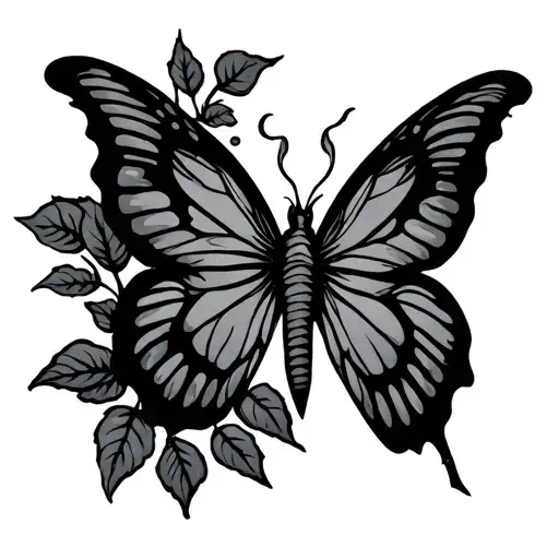 Skinny Poison Tree With Butter Fly