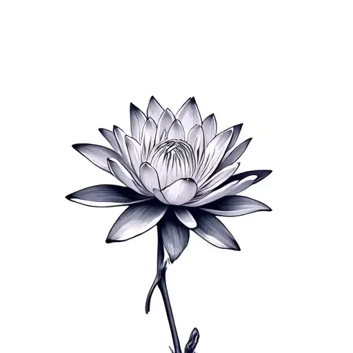 Violet And Primrose Water Lily Flower Blooming