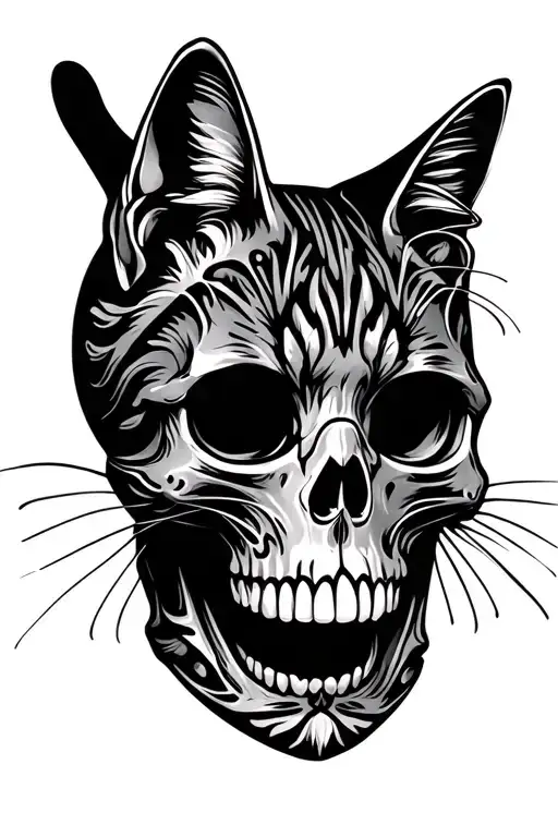 Skull Made Of Cats Cute