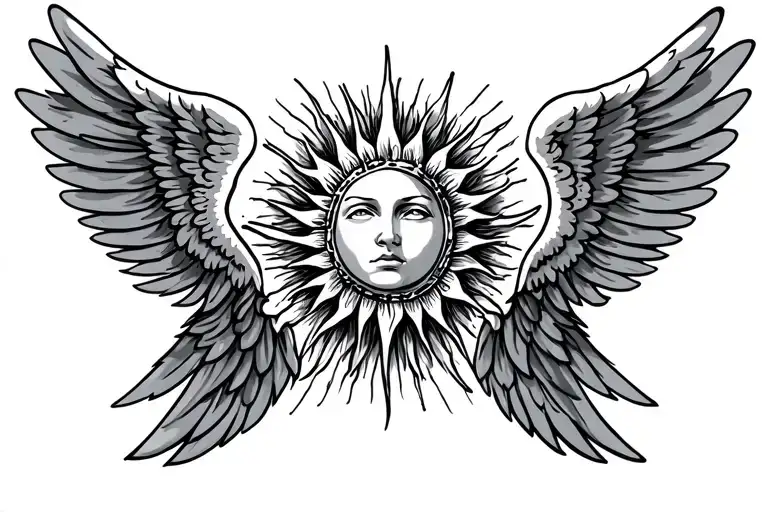 Sun With Angel Wings