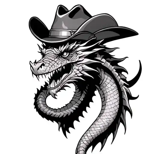 Dragon Wearing A Cowboy Hat