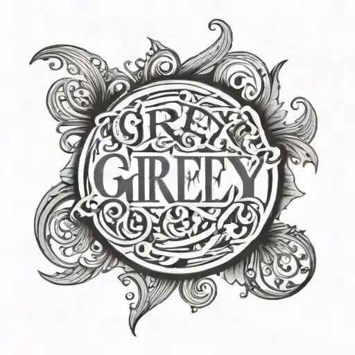 A Circle With The The Word Grey Spelled Inside Of The Circle