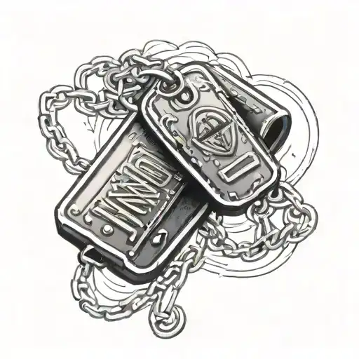 Dog Tag And Football Coach Whistle