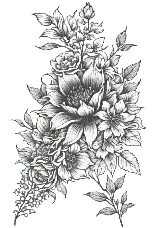 Line Of Flowers With Jaxon Mixed In