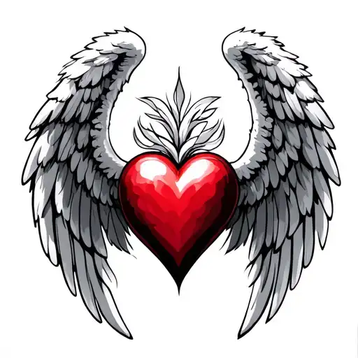 Angel Wing Heart And
