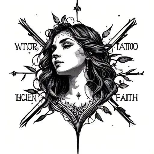 Feminist Tattoo That Shows Strength And Courage & Faith