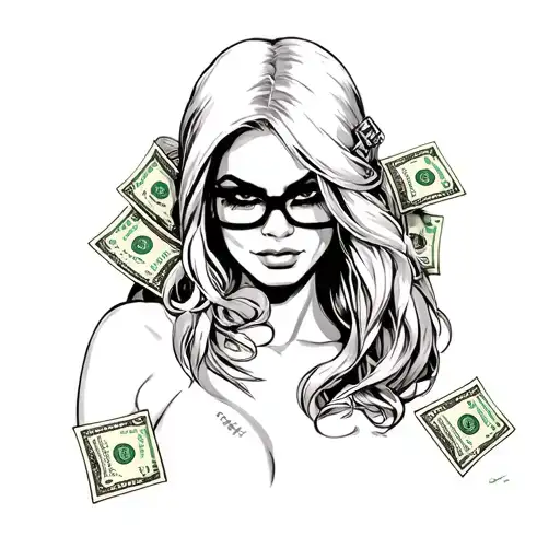 Badass Hot Woman With Money Way