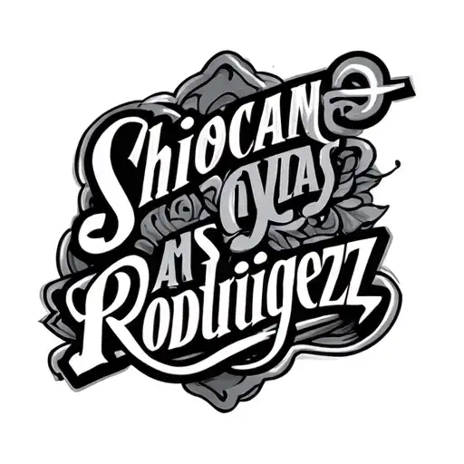 Chicano Lettering Style And Says Rodriguez
