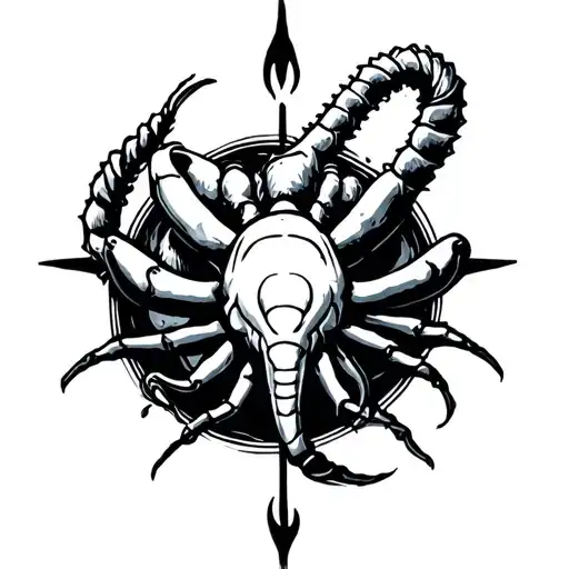 Cancer Zodiac Symbol Surrounded