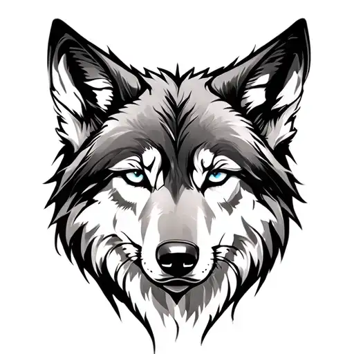 Feminine Wolf Head