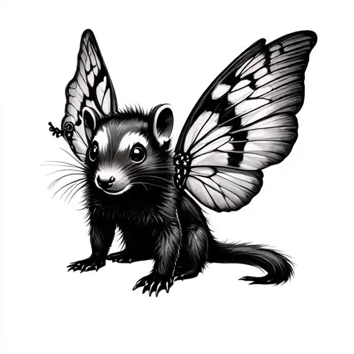 Skunk With Moth Wings