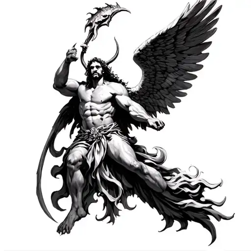 Arc Angel Michael Killing Satan