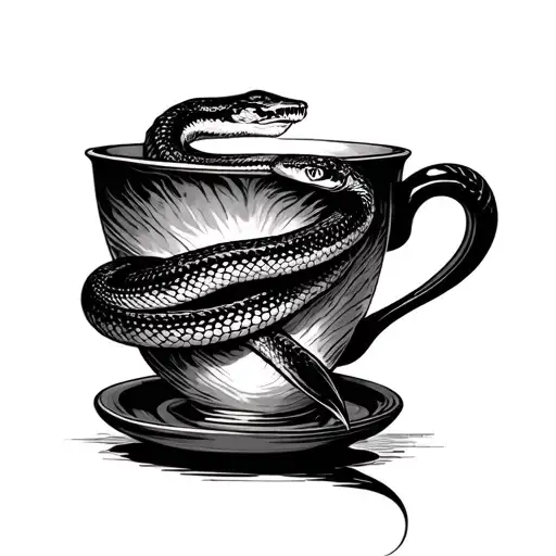 Tattoo Snake Coiled In Cup Morphing