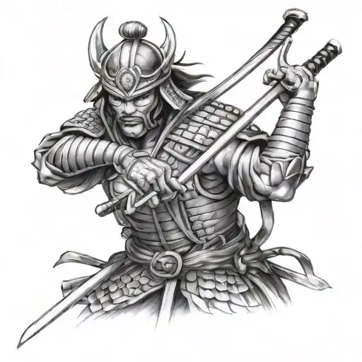 Boceto De Samurai