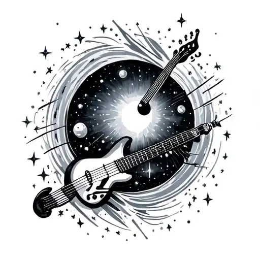 Music And Stars In Space