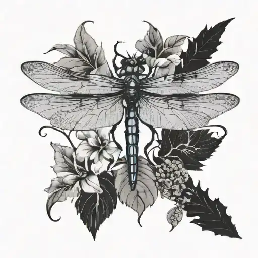 Dragonfly Silhouet That's Going In Upwards