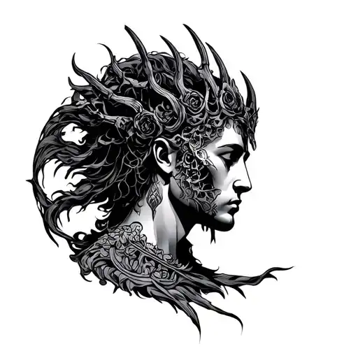 Man Hecate Tattoo Design